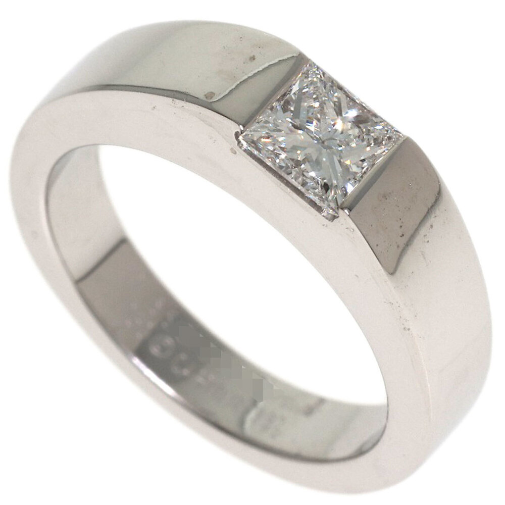 Cartier Tank Ring Diamond #47 18K White Gold Women's CARTIER